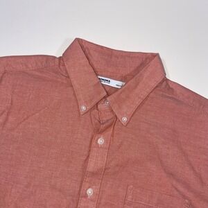 SONOMA Goods for Life Mens Short Sleeve Button Down Shirt Coral Size L